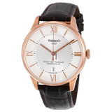 Buy Shop Tissot Chemin Des Tourelles Powermatic 80 Silver Dial Brown Leather Strap Watch For Men - T099.407.36.038.00 USA Online