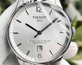 Buy Shop Tissot Chemin Des Tourelles Powermatic 80 Silver Dial Silver Steel Strap Watch For Men - T099.407.11.037.00 USA Online