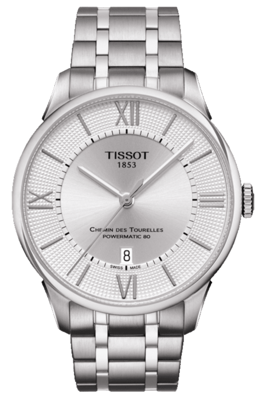 Buy Shop Tissot Chemin Des Tourelles Powermatic 80 Silver Dial Silver Steel Strap Watch For Men - T099.407.11.038.00 USA Online