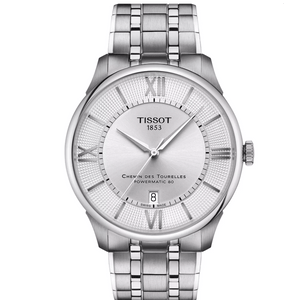 Buy Shop Tissot Chemin Des Tourelles Powermatic 80 Silver Dial Silver Steel Strap Watch for Men - T139.407.11.038.00 USA Online