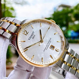 Buy Shop Tissot Chemin Des Tourelles Powermatic 80 Silver Dial Two Tone Steel Strap Watch For Men - T099.407.22.037.00 USA Online