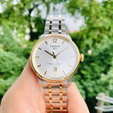 Buy Shop Tissot Chemin Des Tourelles Powermatic 80 Silver Dial Two Tone Steel Strap Watch For Men - T099.407.22.037.00 USA Online