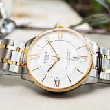 Buy Shop Tissot Chemin Des Tourelles Powermatic 80 Silver Dial Two Tone Steel Strap Watch For Men - T099.407.22.038.00 USA Online
