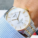 Buy Shop Tissot Chemin Des Tourelles Powermatic 80 Silver Dial Two Tone Steel Strap Watch For Men - T099.407.22.038.00 USA Online