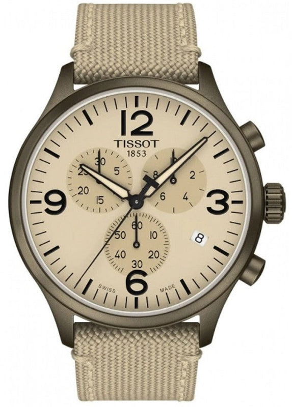 Buy Shop Tissot Chrono XL Beige Diag Beige NATO Strap Watch For Men - T116.617.37.267.01 USA Online