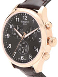 Buy Shop Tissot Chrono XL Black Dial Brown Leather Strap Watch For Men - T116.617.36.057.01 USA Online