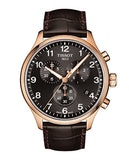 Buy Shop Tissot Chrono XL Black Dial Brown Leather Strap Watch For Men - T116.617.36.057.01 USA Online