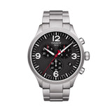 Buy Shop Tissot Chrono XL Black Dial Silver Steel Strap Watch For Men - T116.617.11.057.00 USA Online