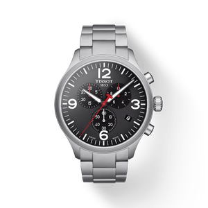 Buy Shop Tissot Chrono XL Black Dial Silver Steel Strap Watch For Men - T116.617.11.057.00 USA Online