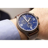 Buy Shop Tissot Chrono XL Blue Dial Brown Leather Strap Watch For Men - T116.617.36.047.00 USA Online