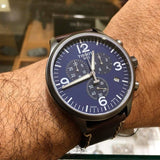 Buy Shop Tissot Chrono XL Blue Dial Brown Leather Strap Watch For Men - T116.617.36.047.00 USA Online