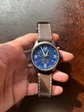 Buy Shop Tissot Chrono XL Blue Dial Brown Leather Strap Watch For Men - T116.617.36.047.00 USA Online