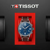 Buy Shop Tissot Chrono XL Blue Dial Brown Leather Strap Watch For Men - T116.617.36.047.00 USA Online