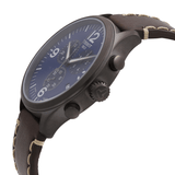 Buy Shop Tissot Chrono XL Blue Dial Brown Leather Strap Watch For Men - T116.617.36.047.00 USA Online