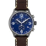 Buy Shop Tissot Chrono XL Blue Dial Brown Leather Strap Watch For Men - T116.617.36.047.00 USA Online