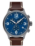 Buy Shop Tissot Chrono XL Blue Dial Brown Leather Strap Watch For Men - T116.617.36.047.00 USA Online