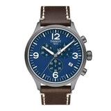 Buy Shop Tissot Chrono XL Blue Dial Brown Leather Strap Watch For Men - T116.617.36.047.00 USA Online