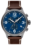 Buy Shop Tissot Chrono XL Blue Dial Brown Leather Strap Watch For Men - T116.617.36.047.00 USA Online