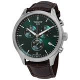 Buy Shop Tissot Chrono XL Chronograph Classic Green Dial Brown Leather Strap Watch For Men - T116.617.16.091.00 USA Online