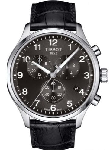Buy Shop Tissot Chrono XL Classic Black Dial Black Leather Strap Watch For Men - T116.617.16.057.00 USA Online