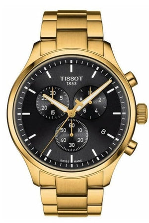 Buy Shop Tissot Chrono XL Classic Black Dial Gold Steel Strap Watch for Men - T116.617.33.051.00 USA Online