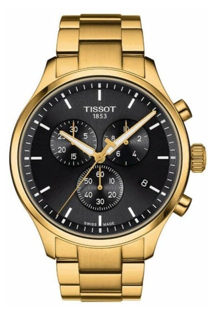 Buy Shop Tissot Chrono XL Classic Black Dial Gold Steel Strap Watch for Men - T116.617.33.051.00 USA Online