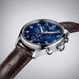 Buy Shop Tissot Chrono XL Classic Blue Dial Brown Leather Strap Watch For Men - T116.617.16.047.00 USA Online