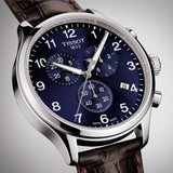 Buy Shop Tissot Chrono XL Classic Blue Dial Brown Leather Strap Watch For Men - T116.617.16.047.00 USA Online