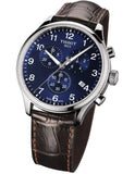 Buy Shop Tissot Chrono XL Classic Blue Dial Brown Leather Strap Watch For Men - T116.617.16.047.00 USA Online