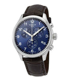 Buy Shop Tissot Chrono XL Classic Blue Dial Brown Leather Strap Watch For Men - T116.617.16.047.00 USA Online