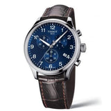 Buy Shop Tissot Chrono XL Classic Blue Dial Brown Leather Strap Watch For Men - T116.617.16.047.00 USA Online