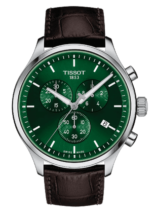 Buy Shop Tissot Chrono XL Classic Green Dial Brown Leather Strap Watch for Men - T116.617.16.092.00 USA Online
