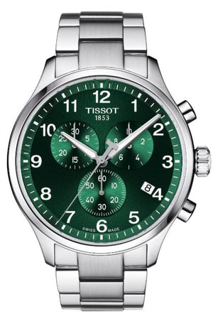 Buy Shop Tissot Chrono XL Classic Green Dial Silver Steel Strap Watch for Men - T116.617.11.091.00 USA Online