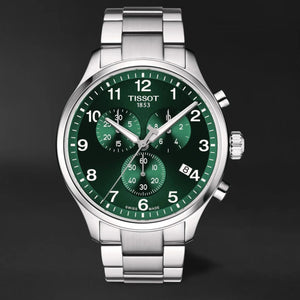 Buy Shop Tissot Chrono XL Classic Green Dial Silver Steel Strap Watch for Men - T116.617.11.092.00 USA Online