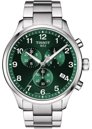 Buy Shop Tissot Chrono XL Classic Green Dial Silver Steel Strap Watch for Men - T116.617.11.092.00 USA Online