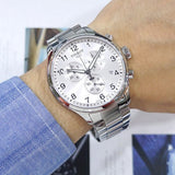 Buy Shop Tissot Chrono XL Classic Silver Dial Silver Steel Strap Watch For Men - T116.617.11.037.00 USA Online