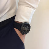 Buy Shop Tissot Chrono XL Vintage Black Dial Black Leather Strap Watch For Men - T116.617.36.052.00 USA Online