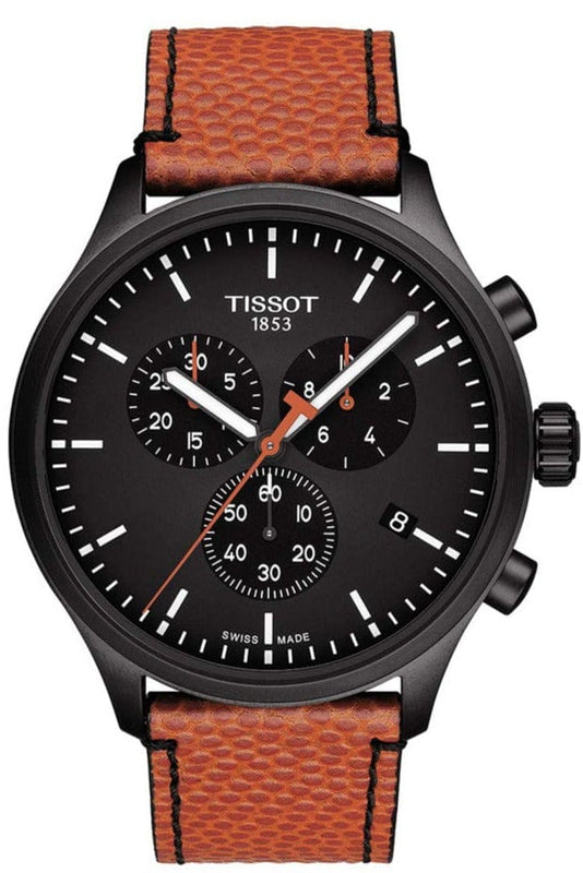 Buy Shop Tissot Chrono XL NBA Special Edition Black Dial Brown Leather Strap Watch for Men - T116.617.36.051.12 USA Online