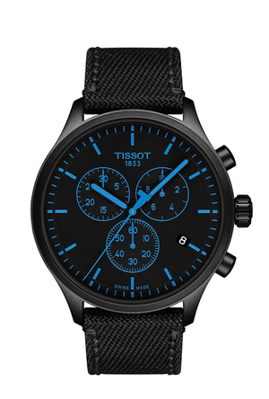 Buy Shop Tissot Chrono XL Quartz Black Dial Black Nylon Strap Watch For Men - T116.617.37.051.00 USA Online