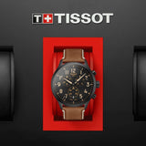 Buy Shop Tissot Chrono XL Quartz Black Dial Brown Leather Strap Watch For Men - T116.617.36.052.03 USA Online