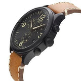 Buy Shop Tissot Chrono XL Quartz Black Dial Brown Leather Strap Watch For Men - T116.617.36.052.03 USA Online