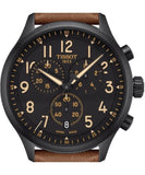 Buy Shop Tissot Chrono XL Quartz Black Dial Brown Leather Strap Watch For Men - T116.617.36.052.03 USA Online