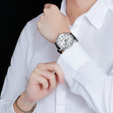 Buy Shop Tissot Chrono XL Silver Dial Brown Leather Strap Watch For Men - T116.617.16.037.00 USA Online