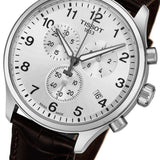 Buy Shop Tissot Chrono XL Silver Dial Brown Leather Strap Watch For Men - T116.617.16.037.00 USA Online