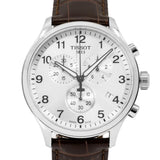 Buy Shop Tissot Chrono XL Silver Dial Brown Leather Strap Watch For Men - T116.617.16.037.00 USA Online