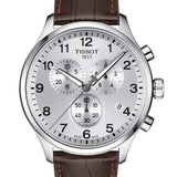 Buy Shop Tissot Chrono XL Silver Dial Brown Leather Strap Watch For Men - T116.617.16.037.00 USA Online