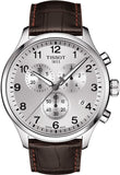 Buy Shop Tissot Chrono XL Silver Dial Brown Leather Strap Watch For Men - T116.617.16.037.00 USA Online