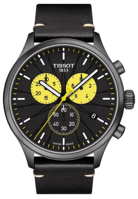 Buy Shop Tissot Chrono XL Tour De France Special Edition Black Dial Black Leather Strap Watch for Men - T116.617.36.051.11 USA Online
