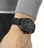 Buy Shop Tissot Chrono XL Vintage Black Dial Black Leather Strap Watch For Men - T116.617.36.052.00 USA Online
