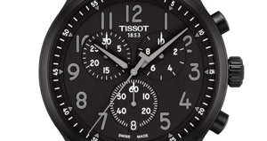 Buy Shop Tissot Chrono XL Vintage Black Dial Black Leather Strap Watch For Men - T116.617.36.052.00 USA Online